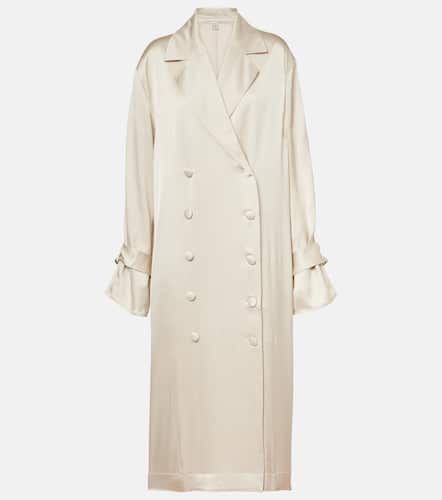 Toteme Satin trench dress - Toteme - Modalova