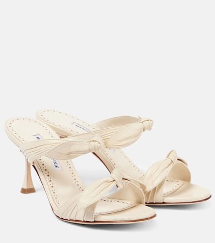 Lollo 70 bow-detail leather sandals - Manolo Blahnik - Modalova