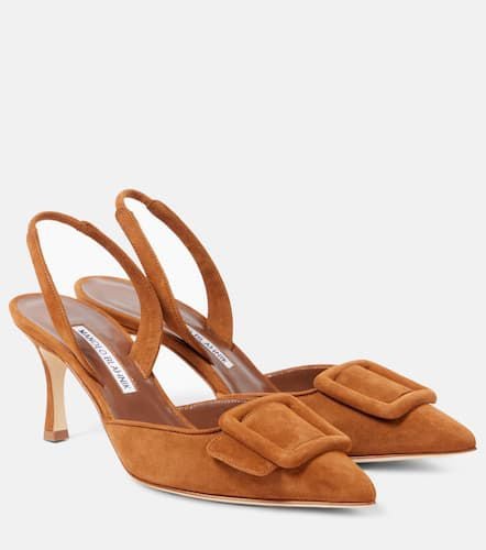 Maysli 70 suede slingback pumps - Manolo Blahnik - Modalova