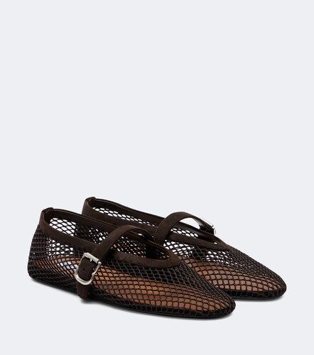 Alaïa Ballerinas aus Mesh mit Veloursleder - Alaia - Modalova