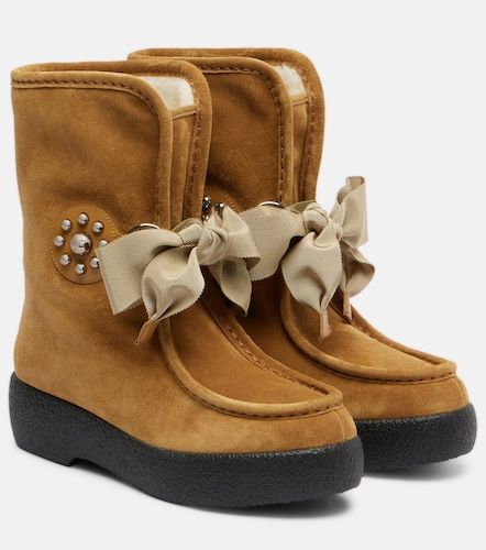 Snowish studded suede ankle boots - Valentino Garavani - Modalova