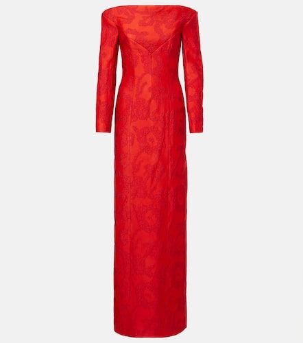Zarith jacquard off-shoulder boucle maxi dress - Emilia Wickstead - Modalova