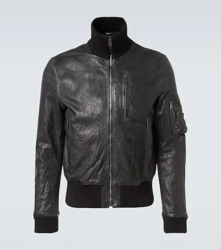 Chaqueta bomber de piel - Dolce&Gabbana - Modalova