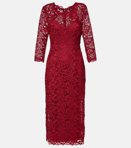 Vestido midi de encaje - Carolina Herrera - Modalova