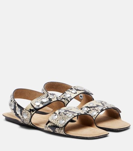 Boden snake-effect leather sandals - Khaite - Modalova