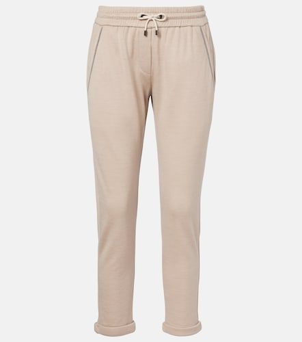 Pantaloni sportivi Monili in cotone e seta - Brunello Cucinelli - Modalova