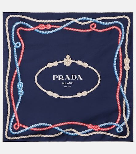 Pañuelo de sarga de seda estampado - Prada - Modalova