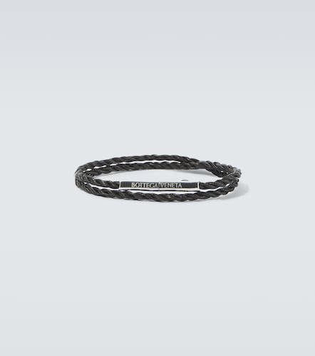 Bracciale in pelle e argento sterling - Bottega Veneta - Modalova