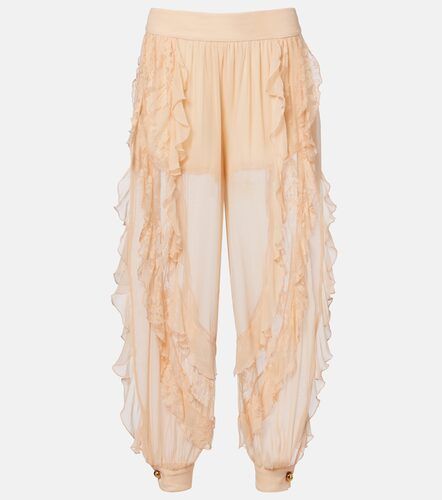 Rebellion Splice ruffled silk tapered pants - Zimmermann - Modalova