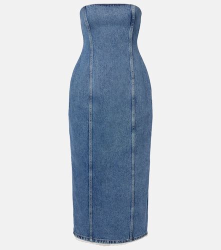 Vestido bustier de denim - Magda Butrym - Modalova