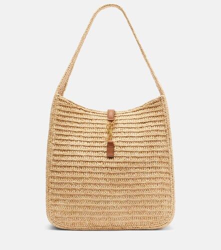 Le 5 a 7 Large raffia shoulder bag - Saint Laurent - Modalova