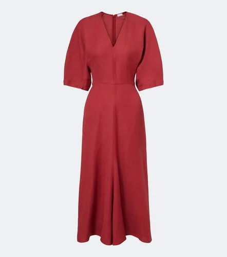 Vestido midi fruncido - Brunello Cucinelli - Modalova
