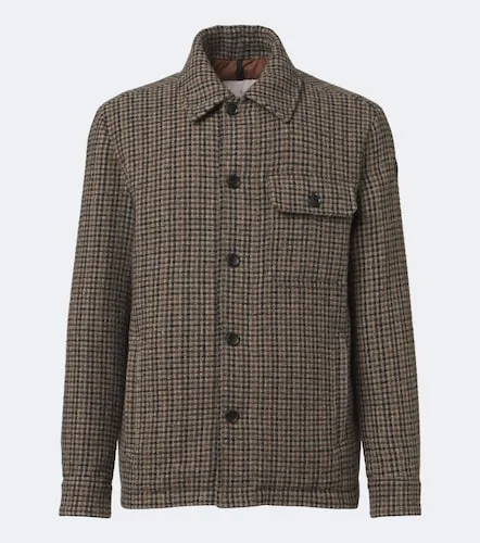 Norfol checked wool-blend overshirt - Moncler - Modalova