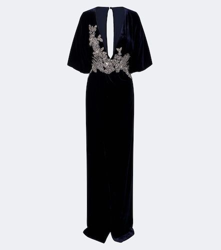 Robe aus Samt mit Kristallen - Costarellos - Modalova
