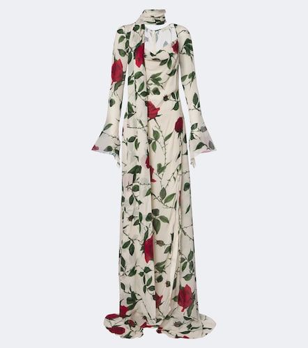 Abito lungo in georgette floreale - Blumarine - Modalova