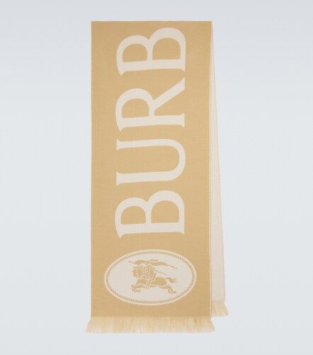 Burberry Sciarpa in lana con logo - Burberry - Modalova