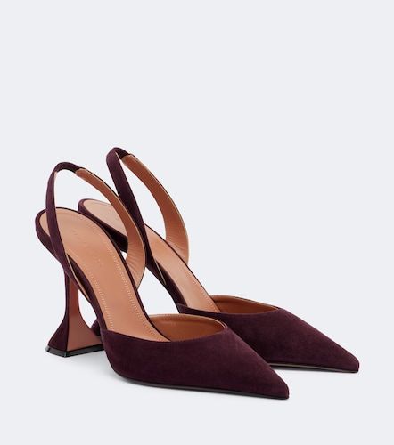Holli suede slingback pumps - Amina Muaddi - Modalova