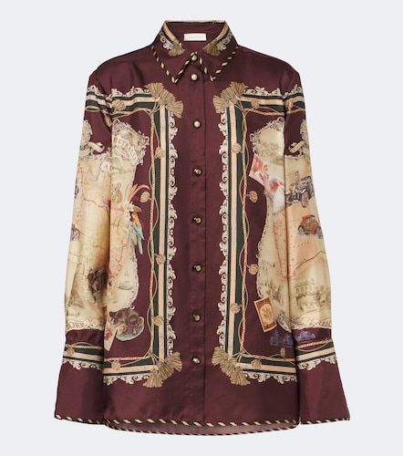 Camicia Valiant in twill di seta con stampa - Zimmermann - Modalova