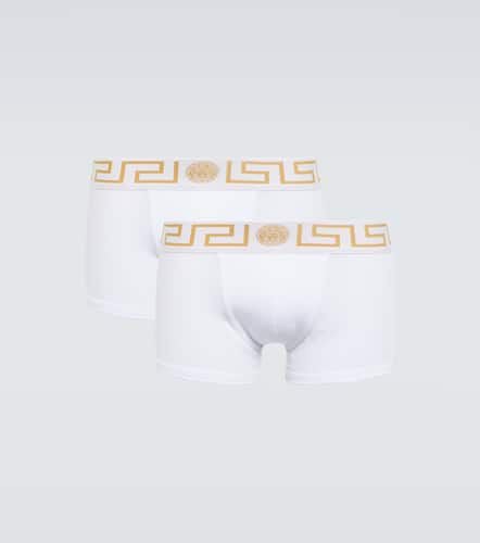 Versace Greca cotton-blend briefs - Versace - Modalova