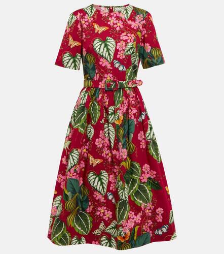 Printed poplin midi dress - Oscar de la Renta - Modalova