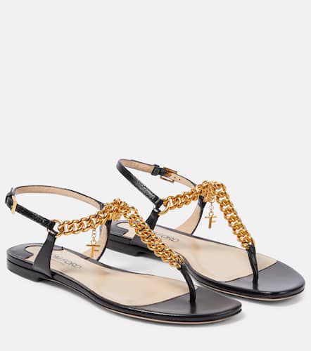 Zenith embellished leather thong sandals - Tom Ford - Modalova