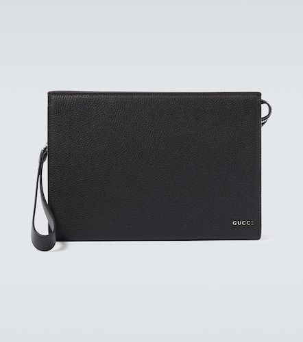 Gucci Logo leather pouch - Gucci - Modalova