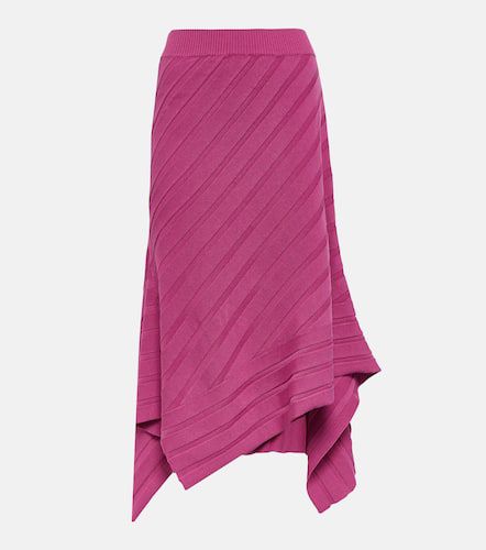 Asymmetric rib-knit midi skirt - Stella McCartney - Modalova