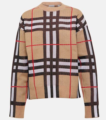 Checked cotton blend sweater - Burberry - Modalova