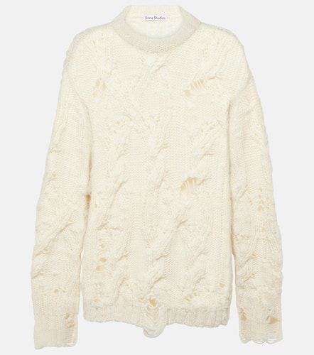 Kolda distressed cable-knit wool sweater - Acne Studios - Modalova