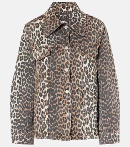 Ganni Leopard-print denim jacket - Ganni - Modalova