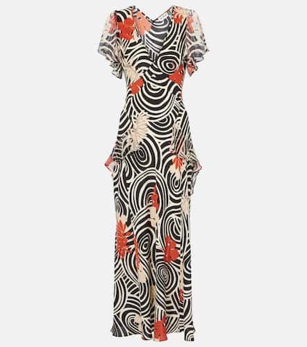 Evie printed ruffled silk maxi dress - Rixo - Modalova