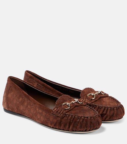 GG Horsebit suede ballet flats - Gucci - Modalova