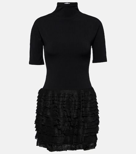 Alaïa Vestido corto de jersey con cuello alto - Alaia - Modalova