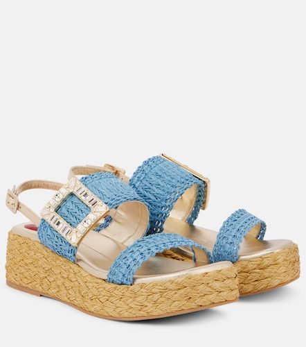 Espa 60 raffia platform slingback sandals - Roger Vivier - Modalova