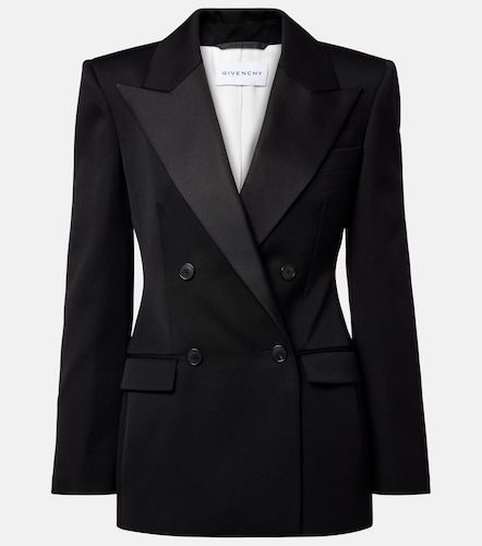 Blazer cruzado de lana con satén - Givenchy - Modalova