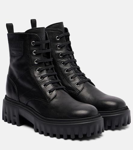 Hogan H700 leather combat boots - Hogan - Modalova