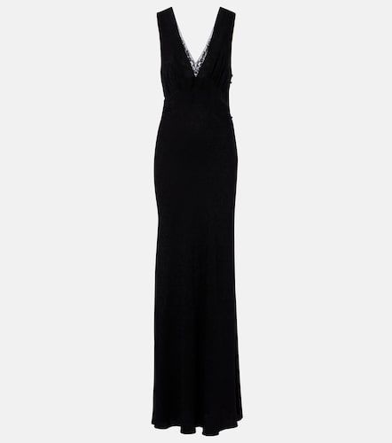 Chloé Abito lungo in jacquard di seta e pizzo - Chloe - Modalova
