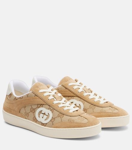 G75 GG Canvas suede-trimmed sneakers - Gucci - Modalova