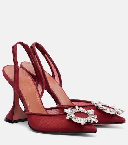 Pumps slingback Begum 95 in mesh - Amina Muaddi - Modalova