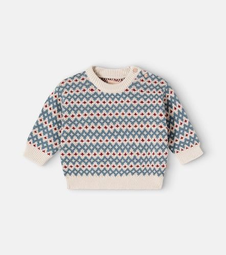 Baby Pullover Harlow aus Baumwoll-Jacquard - Wheat - Modalova