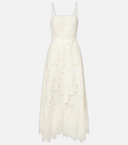 Embroidered broderie anglaise maxi dress - Elie Saab - Modalova