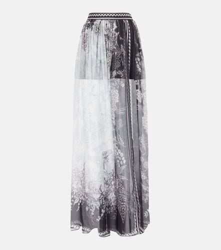 Printed silk chiffon maxi skirt - Elie Saab - Modalova