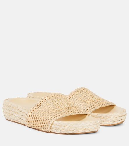 ChloÃ© Isla raffia-effect slides - Chloe - Modalova