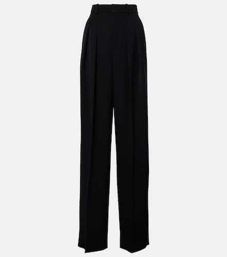 High-rise wool Grain De Poudre tuxedo pants - Saint Laurent - Modalova