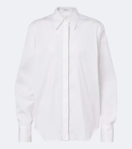 Camicia Monili in popeline di misto cotone - Brunello Cucinelli - Modalova