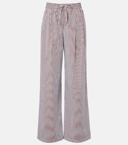 Pantalones anchos de algodón y seda a rayas - Dolce&Gabbana - Modalova