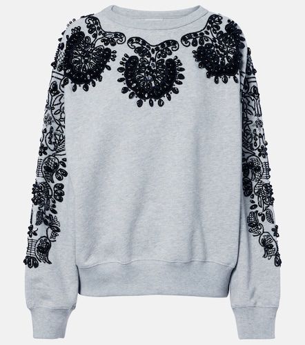 Sudadera de jersey de algodón adornada - Dries Van Noten - Modalova