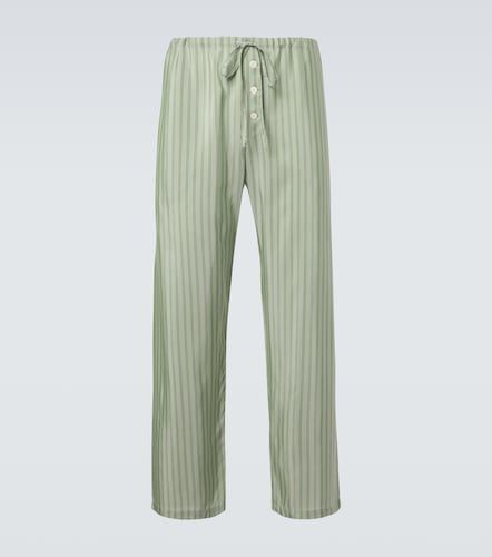 Pantaloni regular Sylvan in seta a righe - Bode - Modalova