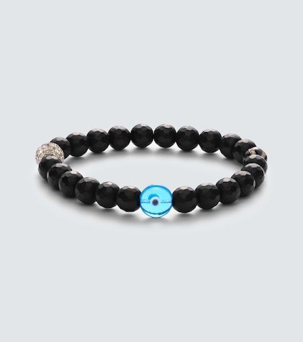 Bracciale in argento sterling con onice e diamanti - Ileana Makri - Modalova