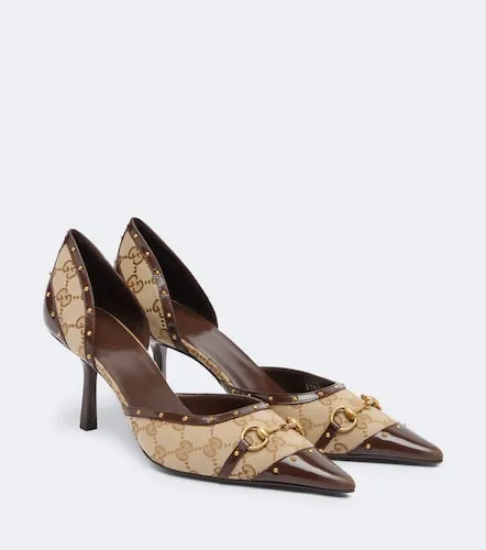 Pumps Savoy GG aus Canvas mit Lackleder - Gucci - Modalova